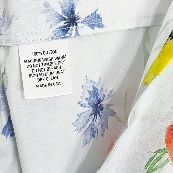 Pearl by Lela Rose Floral Poplin Flounce Hem Dress - Picture 11 of 12